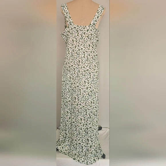 Reformation NWT Green Floral Midi Dress Sz XL - Picture 10 of 14